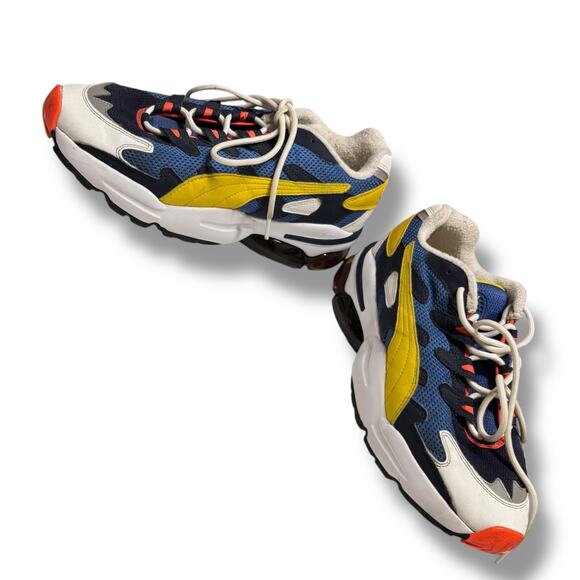 Puma Cell Alien OG Blue Yellow Orange Sneakers - Size 12 - Picture 1 of 7